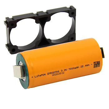 Аккумулятор LiFePO4 32700 7ah 3,2v под пайку с холдером